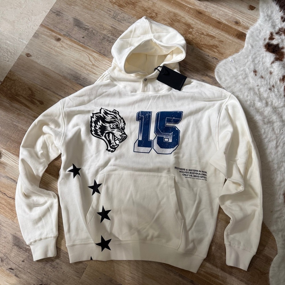 Darc Sport City of Angels Pierce Hoodie Cream Medium NWT Wolves - Picture 5 of 12